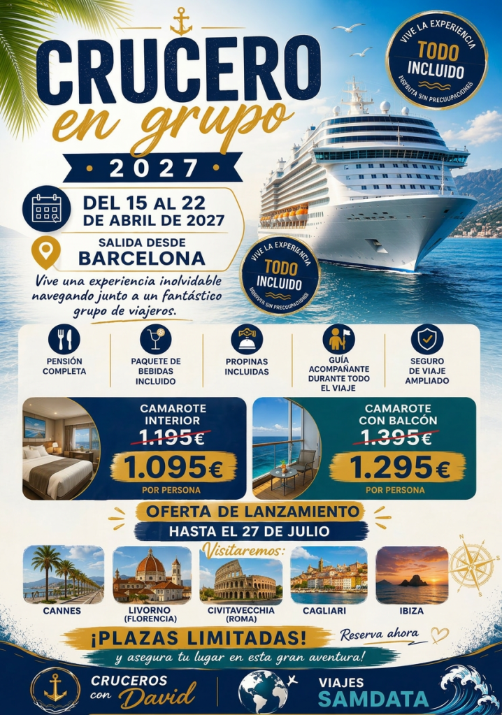 CARTEL CRUCERO CON DESCUENTO